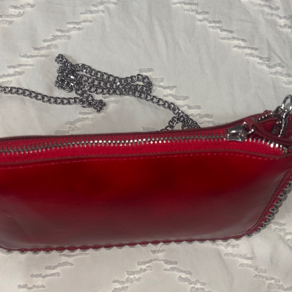 Zara Red Leather wallet in a chain bag - Picture 5 of 5